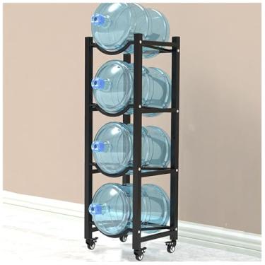 Imagem de Suporte e organizador de jarro de água resistente de 5 galões com rodas – Suporte de garrafa de água móvel para escritório, restaurante, academia – Rack de armazenamento durável para refrigerador de