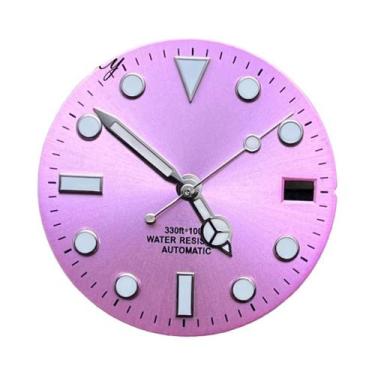 Imagem de Mostrador De Relógio Luminoso Sunburst 28.5mm Com Ponteiros Para Movim