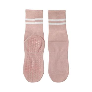 Imagem de Meias De Algodão Respiráveis Antiderrapantes Com Listras Duplas Para Y