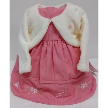 Imagem de Vestido Bebê Menina Tricoline Bordado + Bolero Paraiso 14683-Feminino