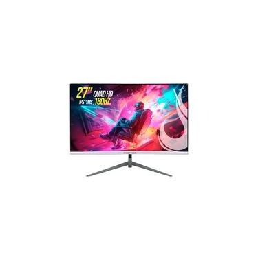 Imagem de Monitor Gamer Rise Mode Prime 27", QHD, 180Hz, 1ms, IPS, FreeSync, HDR 400, HDMI e DisplayPort, sRGB 110%, Branco - RM-MOG-27F1802K-W