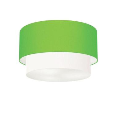 Imagem de Plafon Para Banheiro Cilíndrico Sb-3045 Cúpula Cor Verde Limão Branco