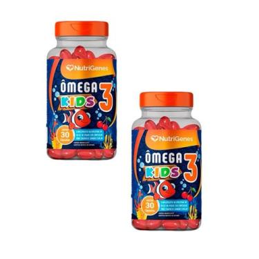 Imagem de 2x Ômega 3 Kids - 30 Caps. Mastigáveis - Nutrigenes, Sem Sabor