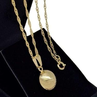 Imagem de Colar Pingente Balão Banho De Ouro 3277 - Trs Chic Joias