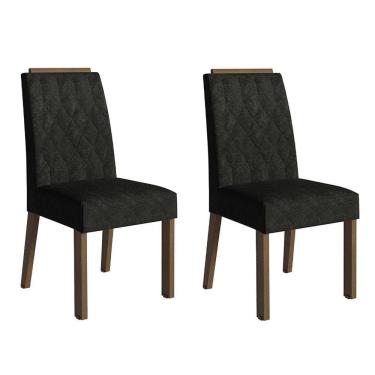 Imagem de Kit 2 Cadeiras De Jantar 4256 Com Espaldar Rustic-oxford Madesa
