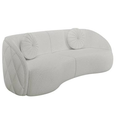 Imagem de Sofá Decorativo com Almofadas 4 Lugares 318cm Tressê Zion Z32 Linho Cru - Mpozenato