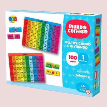 Imagem de Jogo Educativo de Matemática: Multiplicação e Divisão com 100 Peças - 