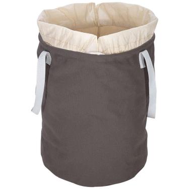 Imagem de Cesto Organizador Tramontina Em Lona Cinza Escuro Com Fechamento à Corda 91751002