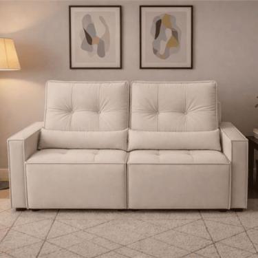 Imagem de Sofá Retrátil e Reclinável Londrina 1,60m em Veludo com Assento D23