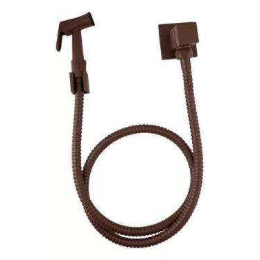 Imagem de Ducha Higiênica Completa Quadrado Corten Cor Marrom escuro Acabamento 