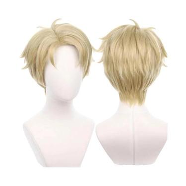 Imagem de Peruca Longa Laranja Marrom Para Cosplay De Chainsaw Man, Anjo E Diabo