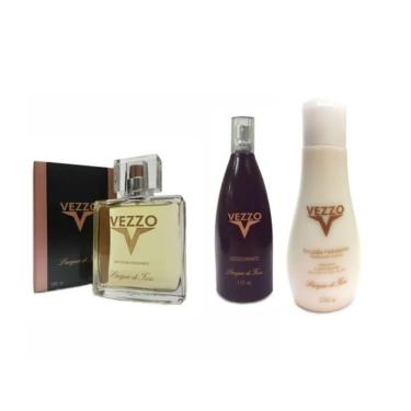 Imagem de Kit Vezzo colonia 100ml + Desod + Hidratante Lacqua di Fiori