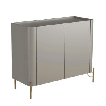 Imagem de Balcão Buffet com 2 Portas 98,5cm Pés em Metal 100% MDF - Casa Lar Inc