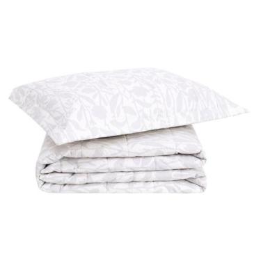 Imagem de Jogo de Cobre-Leito Floral Artsy Cinza 200 Fios Casal - Westwing Colle