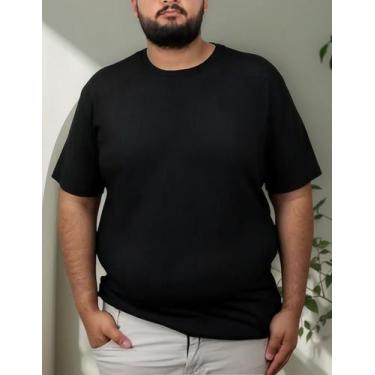 Imagem de Camiseta Algodão Premium Masculina Básica G1 Ao G5 - Lishoope, Preto, 