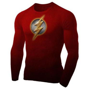 Imagem de Rash Guard Flash Masculina Atlética, Vermelho, M