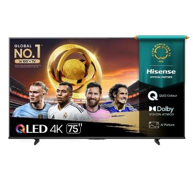 Imagem de Smart TV Hisense QLED 4K 75 75Q6QV com Processador AI Dolby Vision HDR10+ HLG Filmmaker Mode Dolby Gaming Dolby Atmos