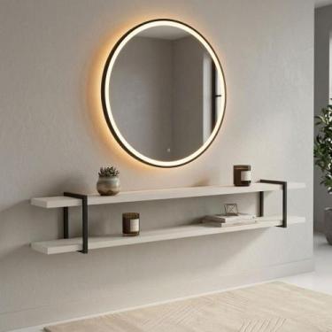 Imagem de Prateleira Multiuso 180cm com Suporte em Metal 100% MDF - Casa Lar Inc