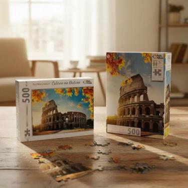 Imagem de Jogo Quebra-Cabeça Coliseu No Outono 500 Peças Pais&Filhos
