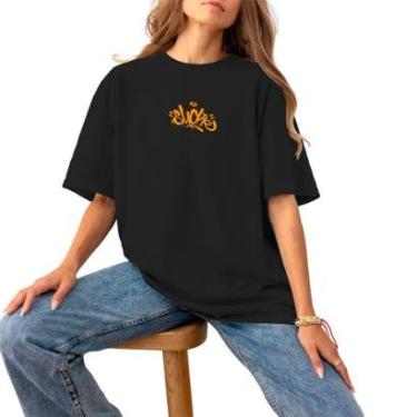 Imagem de Blusa Feminina Plus Size Estampada Algodão Moda Slim Premium T-Shirt Snoke-Feminino