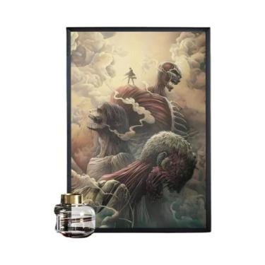 Imagem de Pôster De Arte De Parede Em Papel Kraft Branco, Anime Japonês, Ataque 