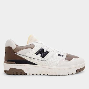 Imagem de Tenis New Balance 550 Masculino, Branco, 39
