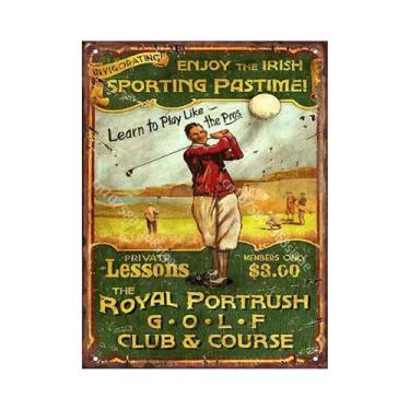 Imagem de Placa De Metal Vintage Para Golfe, Decoração Retrô De Parede Em Estanh