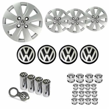 Imagem de Jogo Calota Aro 14 Gol Voyage Saveiro G5 2009 à 2012 + Emblema + Tampa