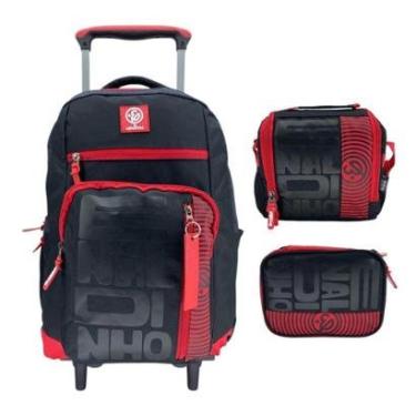 Imagem de Kit Mochila De Rodinha + Lanch + Estojo Box Enaldinho 49456-Masculino