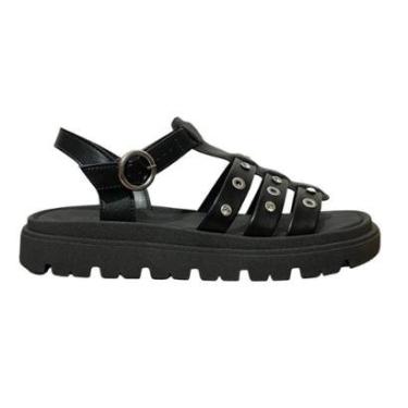Imagem de Sandália Papete Casual Feminino Dulce Maria Moleca 5504.115 Preto-Feminino