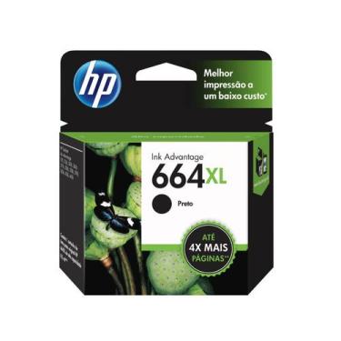 Imagem de Cartucho de Tinta HP 664XL Preto F6V31AB, Preto
