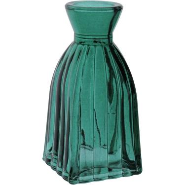 Imagem de VASO DECORATIVO ENFEITE PLANTA GARRAFA VIDRO 11x5x5cm TURQUESA