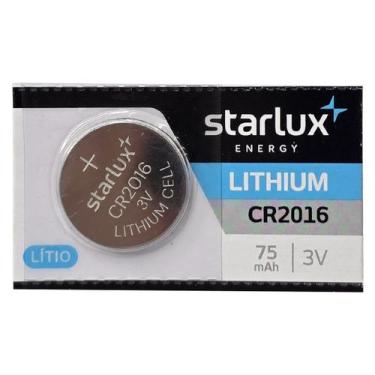 Imagem de Bateria CR2016 Starlux 75mAh 3V Lítio