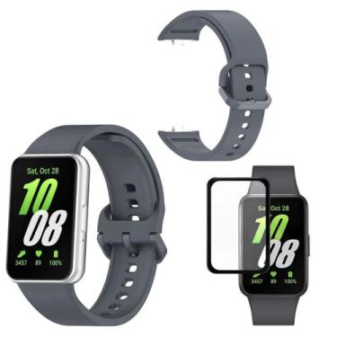 Imagem de Pulseira Sport para Samsung Galaxy Fit3 + pelicula - teck King, Cinza
