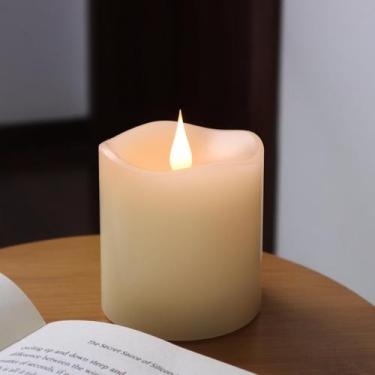 Imagem de Vela LED sem chama TECHLONG 3" cor marfim com timer
