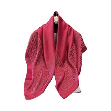 Imagem de Lenço De Chiffon Com Estampa Geométrica Para Mulheres, Faixa De Cabeça