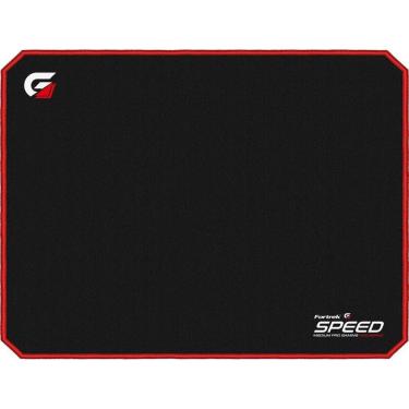 Imagem de Mousepad Gamer FORTREK Speed MPG101, Médio (320X240mm), Preto/Vermelho - 72692-Unissex