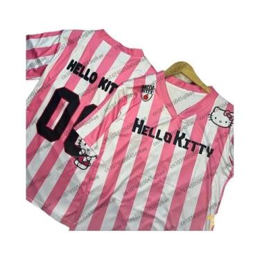 Imagem de Camiseta Unissex Hello Kitty Com Decote Em V, Moda Cartoon, Roupas Esp