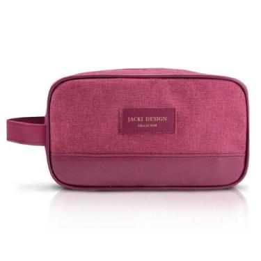 Imagem de Necessaire Com Alça Lateral Jacki Design - Joy Vermelho Escuro
