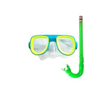 Imagem de Máscara de mergulho infantil óculos e snorkel - Feilang, Verde