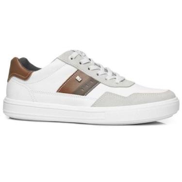 Imagem de Sapatenis pegada masculino 111508, Branco, Camel, 40