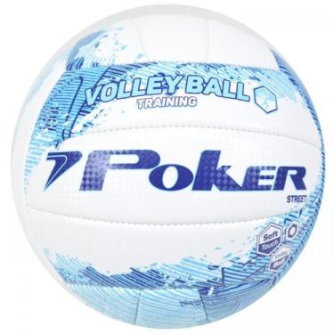 Imagem de Bola de Vôlei Poker Training Street Branco Azul, U, Sortida