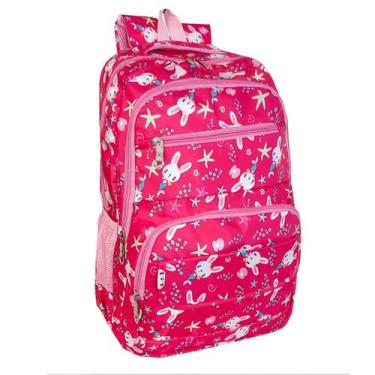 Imagem de Mochila Bolsa Feminina Escolar Bunny Kawaii Fofa Impermeável - KLIZZ