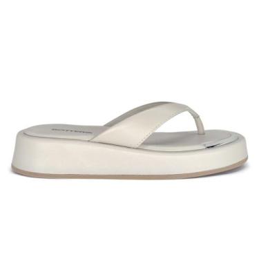 Imagem de Tamanco Bottero Salto Baixo Couro Bico Quadrado 368604, Off white, 34