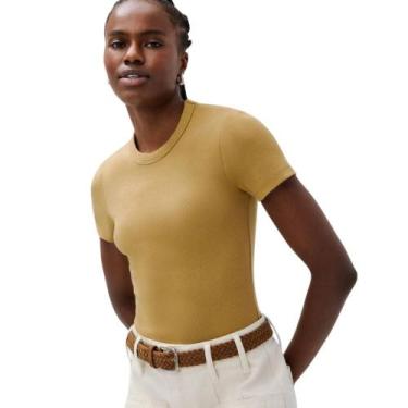 Imagem de Blusa hering slim manga curta feminino ref: her4h31, Caqui, M