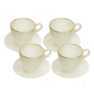 Imagem de Conjunto 4 Xícaras de Vidro Linha Milky - Mk Home