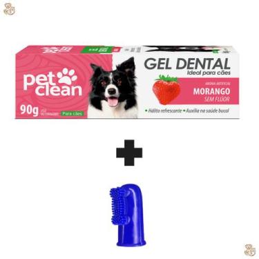 Imagem de Kit Pasta de Dente para Cães e Gatos - Gel Dental Cães e Gatos 90g + D