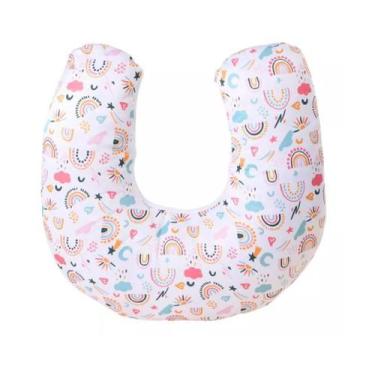 Imagem de Almofada de Amamentação Para Bebê Menina Menino Sublimada Estampada - 
