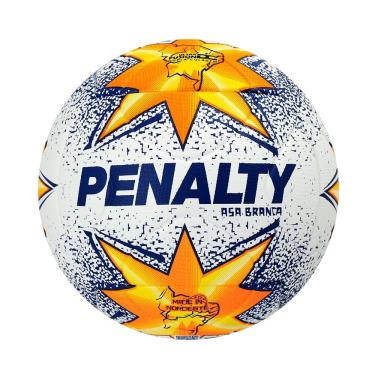 Imagem de Bola de Futebol de Campo Asa Branca R2 Xxv Construção sem Costuras Toque Macio Azul e Laranja Penalty