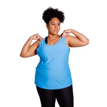 Imagem de Regata Plus Size em Microfibra G1 G2 G3 PINA, G2, Azul